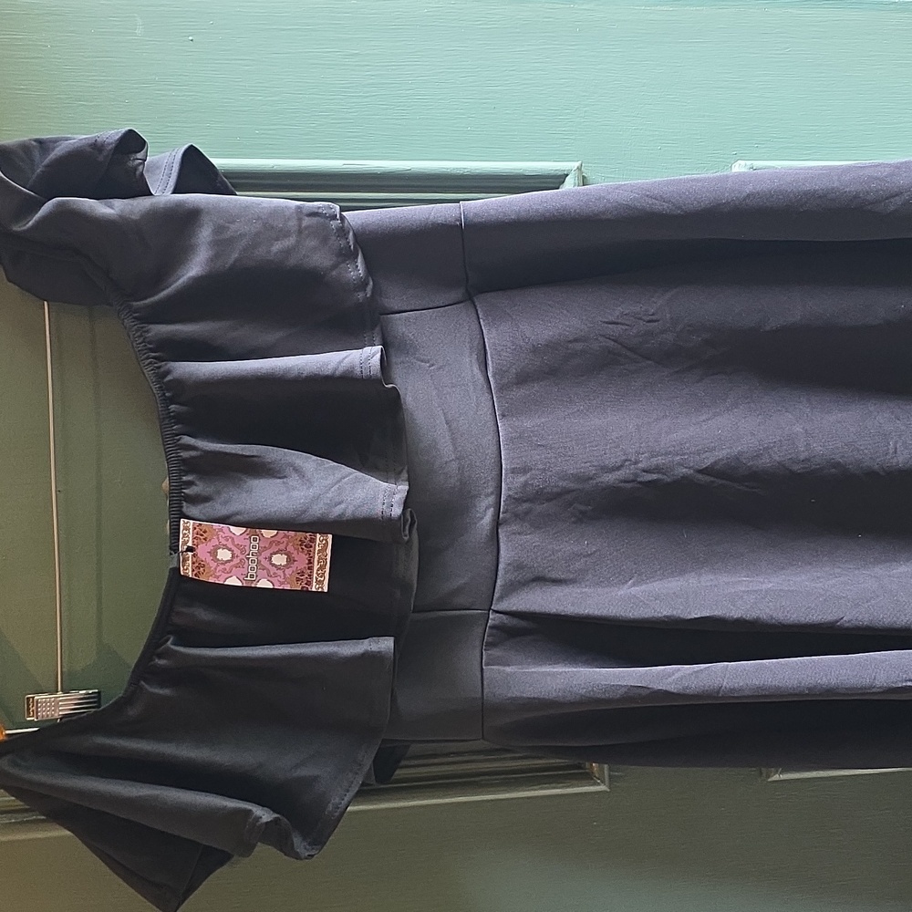 Boohoo Black Ruffle Top